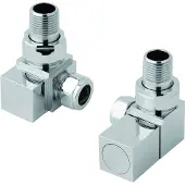 Eastbrook Valve Square radiator aansluitset haaks