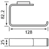 Eastbrook Vercelli messing toiletrolhouder chroom