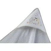 Gamberritos badcape 100 x 100 cm wit/beige