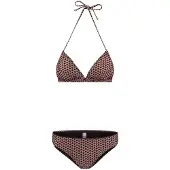 Shiwi Ladies Retro Miniprint Liz Triangle Bikini Bourgondy Aubergi Maat: 34 | Bikini's Outlet | Dames