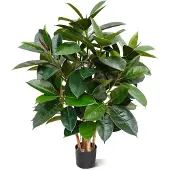 Maxifleur Kunstplanten Elastica Robusta kunstplant 90cm - FR - brandvertragend