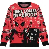 Difuzed Marvel Deadpool Here Comes Deadpool Knitted Jumper-Maat XXL (Diversen) Nieuw