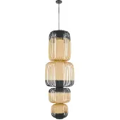 Forestier Bamboo hanglamp Black | 4 lights