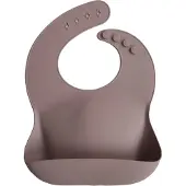Mushie Silicone Slabbetje Warm Taupe