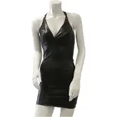 Guilty Pleasure - Datex jurk met gekruiste bandjes - Zwart