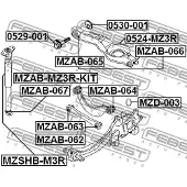 FEBEST MZAB-065 Draagarmrubber