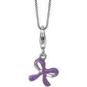 Orphelia Kids Pendant + Chain Purple Bow ZH-6059/1