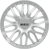 Sparco 4-Delige Wieldoppenset Roma 16-inch zilver