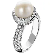 Orphelia Silver 925 Zr-3888;56 Ring Sweetwtaer Pearl Zirconium