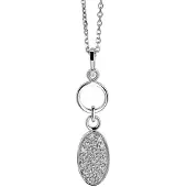 Orphelia Hanger + Ketting Pastille Oval Zirconium ZH-4815