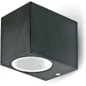 Enzo Wandlamp | aluminium | 1xGU10 | IP44 | zwart | vierkant - 5086007