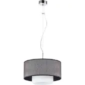 Jupiter Hanglamp AVEO, zwart-wit, 1xE27x40W, stoffen kap, afmetingen: 80x35x35cm, IP20, merk