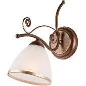 Lamkur Wandlamp Roma, dimbaar, bruin / roest, Woon-/ Eetkamer, metaal, Antiek, wandlamp