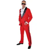 Coppens Smoking rood - 100% Polyester / Woven Fabric / Satin - Foute kleding | Maat Xl |