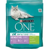 Purina One 4x Kattenvoer Droog Sensitive Kalkoen 800 gr