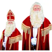 Witbaard Baardstel TV-sint buffelhaar (gebroken wit)