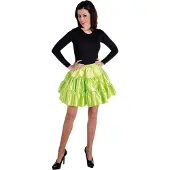 Coppens Volangen stroken rok neon groen | Maat Xl
