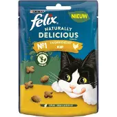 Felix 8x Kattensnack Naturally Delicious Kip 50 Gr