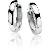 Zinzi zilveren oorringen 15 x 3mm glad met luxe klapsluiting ZIO191