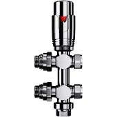 Guido Gusto Radiator aansluitset midden chroom 1/2X16mm