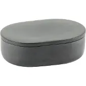 Serax Cose ovale opbergpot met deksel S 3,3x10,2 cm Dark Grey