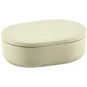 Serax Cose ovale opbergpot met deksel S 3,3x10,2 cm Beige