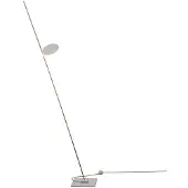 Catellani & Smith Lederam F1 Vloerlamp White varnished disc | Gold rod | White base