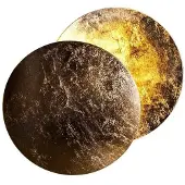 Catellani & Smith Lederam W Wandlamp Gold|Gold | Disc Ø: 17 cm