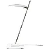 Catellani & Smith Lederam T1 Tafellamp White varnished disc | Satin rod | White base