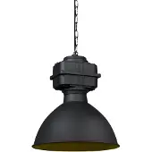 QAZQA Smart industriële hanglamp zwart 38,5 cm incl. A60 WiFi - Sicko