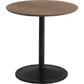 Muuto Soft Side Tafel Solid Smoked Oak|Black | Ø 48 H: 48 CM | Ø 18.9" H: 18.9"