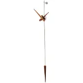 Nomon Punto Y Coma Wall Clock N - Chromed steel Walnut