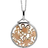 Orphelia Hanger + Ketting Flower Satin Rose ZH-4793