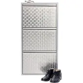 Kare design Kare Schoenenkast Caruso 3 Silver Geborsteld