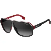 Carrera Aviator unisex zwart wit rood donkergrijze gradiënt zonnebril