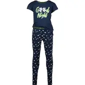 Vingino pyjama WILAH met all over print donkerblauw/wit Meisjes Stretchkatoen Ronde hals - maat 110-116