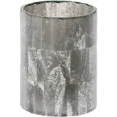 Riverdale | Sfeerlicht Ava glas grijs 10x10x13.5 cm waxinelichthouders | NADUVI