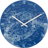 Nextime | Wandklok Milky Way glas blauw 30x30 cm wandklokken | NADUVI