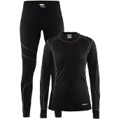 Craft Baselayerset Women Black Granite-M