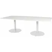 Schaffenburg Vergadertafel - Linesto 240x120 tonv. grijs - wit frame