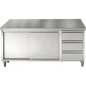 CombiSteel Professionele RVS Werktafel | Schuifdeuren | Laden | 200cm | | 7452.0910 | Horeca