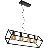 Lucide FABIAN - Hanglamp - 4xE27 - Zwart
