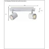 Lucide Opbouwspot Rilou - Wit - 7,5cm - 2xgu10