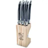 Laguiole Steakmes Premium Line Zwart (6-Delig)
