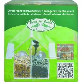 Esschert Design Voederhuisje Raamvoederhuis dubbel - Acryl - - FB372 - Vogelvoederhuisje voor Vogels