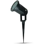 V-TAC v_tac LED-buitenlamp, GU10 fitting, IP44, zwart, aluminium, kantelbaar, dimbaar
