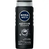 Nivea 3x Douchegel Active Clean 500 Ml
