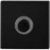 GPF bouwbeslag GPF Beldrukker vierkant 50x50x8mm met zwarte button zwart