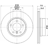 Hella 8DD 355 109-901 Remschijf