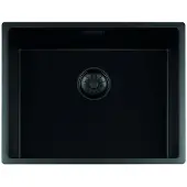 Lorreine Black Quartz Series spoelbak 5040cm Plug Zwart